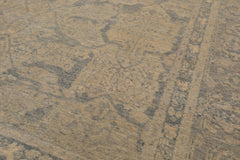 Knotted Rug Beige Gray Hand Knotted 5'x7' Tibetan Transitional 100% Wool Oriental Area Rug