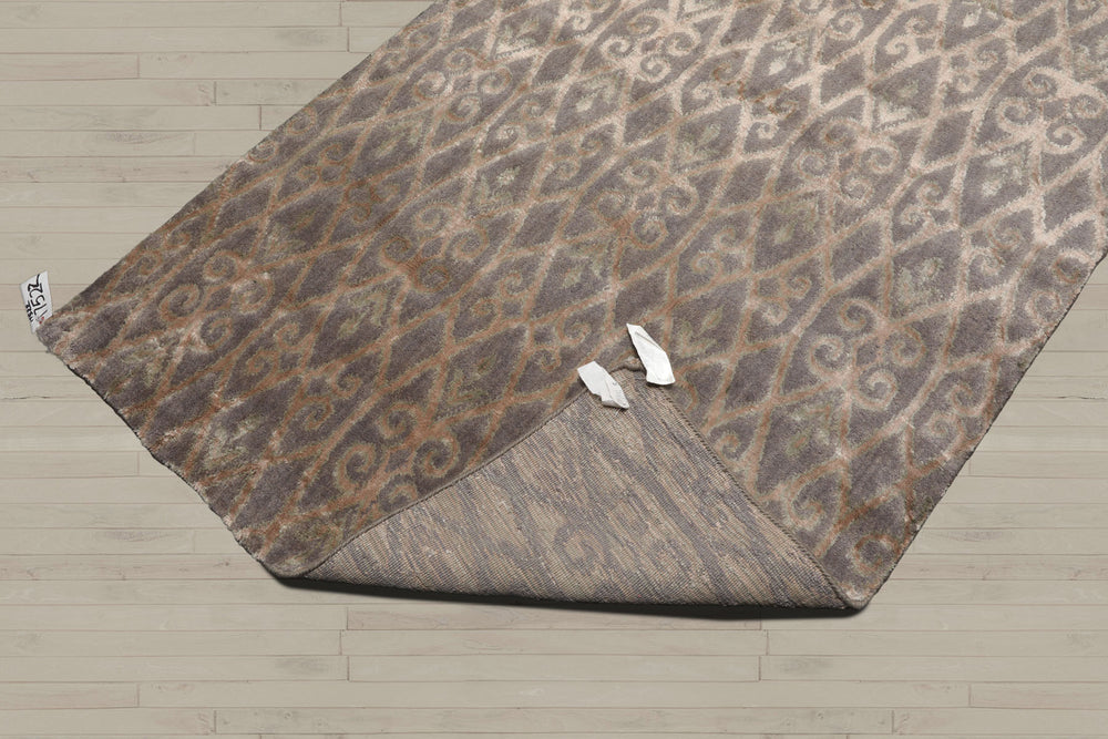 4x6 Gray, Beige, Tone On Tone Color Hand Knotted 100% Wool Transitional Oriental Rug