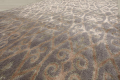 4x6 Gray, Beige, Tone On Tone Color Hand Knotted 100% Wool Transitional Oriental Rug