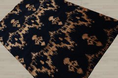 4x6 Navy, Beige, Color Hand Knotted Tibetan Wool & Silk Traditional Oriental Rug