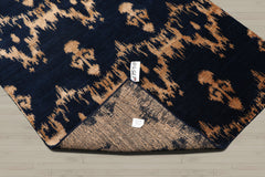 4x6 Navy, Beige, Color Hand Knotted Tibetan Wool & Silk Traditional Oriental Rug