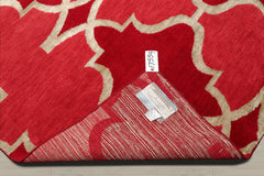 4x6 Raspberry, Red, Color Hand Knotted 100% Wool Transitional Oriental Rug