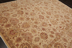 8x10 Beige, Brown, Taupe Color Hand Knotted Pak Persian 100% Wool Traditional Oriental Rug