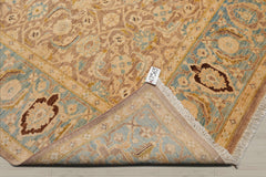 6x9 Taupe, Aqua, Brown Color Hand Knotted Peshawar 100% Wool Traditional Oriental Rug