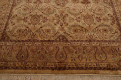 8x10 Beige, Tan, Rust Color Hand Knotted Agra 100% Wool Traditional Oriental Rug