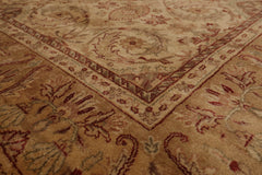 8x10 Beige, Tan, Rust Color Hand Knotted Agra 100% Wool Traditional Oriental Rug
