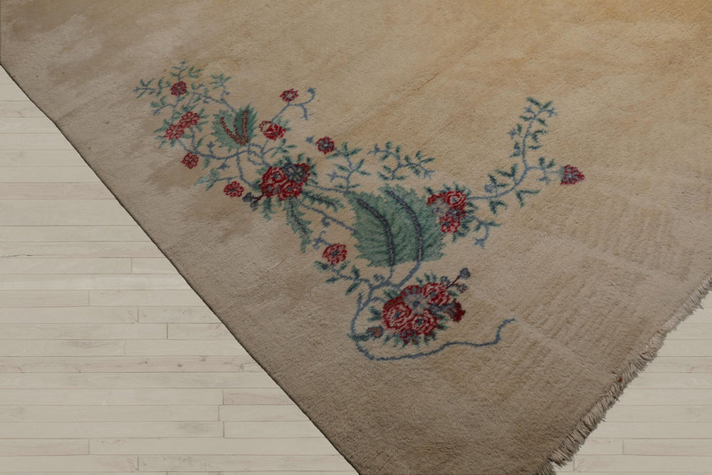 Palace Ivory, Turquoise, Red Color Hand Knotted 100% Wool Traditional Oriental Rug