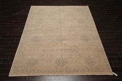 8x10 Gray, Beige, Color Hand Knotted Tibetan 100% Wool Transitional Oriental Rug