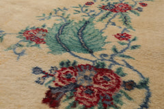 Palace Ivory, Turquoise, Red Color Hand Knotted 100% Wool Traditional Oriental Rug