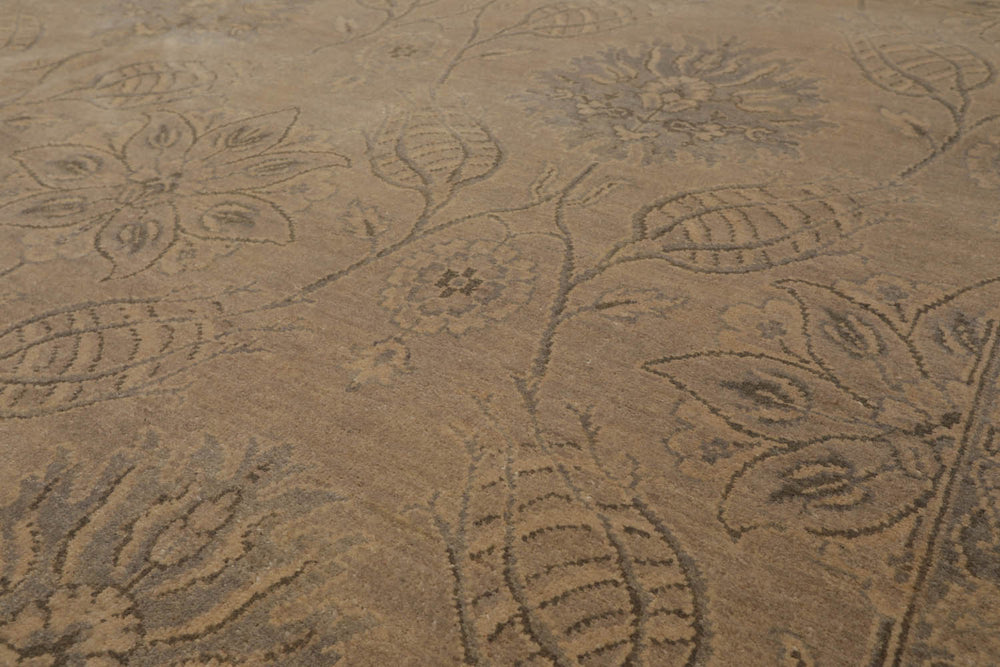 8x10 Gray, Beige, Color Hand Knotted Tibetan 100% Wool Transitional Oriental Rug