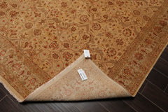 8x10 Tan, Brown, Coral Color Hand Knotted Pak Persian 100% Wool Traditional Oriental Rug