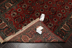 4x6 Antique Rose, Teal, Beige Color Hand Knotted Caucasian 100% Wool Traditional Oriental Rug