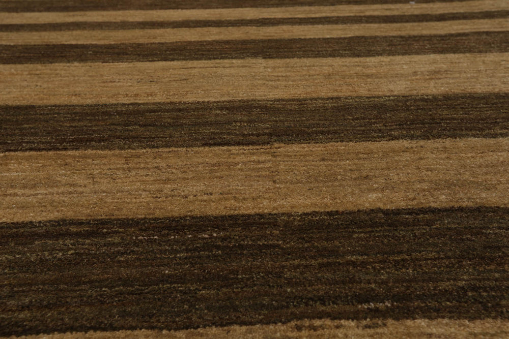 4x6 Gold, Brown, Color Hand Knotted 100% Wool Modern Oriental Rug