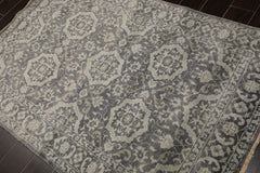 4x6 Gray, , Color Hand Knotted 100% Wool Transitional Oriental Rug