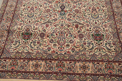 6x9 Cream, Peach, Maroon Color Hand Knotted Pak Persian 100% Wool Traditional Oriental Rug