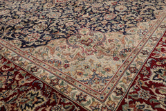 6x9 Navy, Burgundy, Beige Color Hand Knotted Pak Persian 100% Wool Traditional Oriental Rug