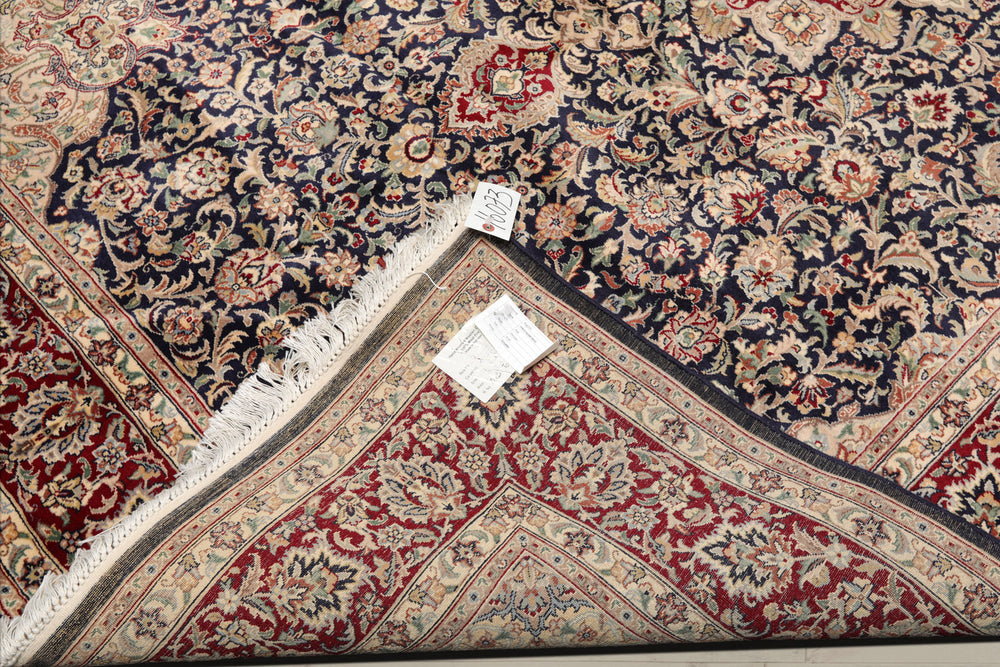 6x9 Navy, Burgundy, Beige Color Hand Knotted Pak Persian 100% Wool Traditional Oriental Rug