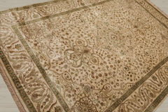 6x9 Beige, Brown, Multi Color Hand Knotted 100% Wool Traditional Oriental Rug