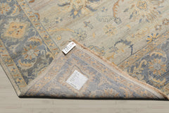8x10 Mint, Gray, Blue Color Hand Knotted Afghan Oushak Wool Traditional Oriental Rug