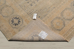 10x14 Gray, Beige, Tan Color Hand Knotted Afghan Oushak Wool Traditional Oriental Rug