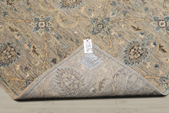 6x9 Gray, Beige, Turquoise Color Hand Knotted Oushak Wool Traditional Oriental Rug