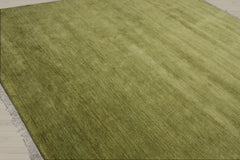 Multi Size Green Color Hand Knotted Wool Modern Oriental Rug