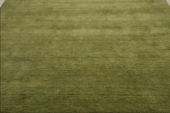 Multi Size Green Color Hand Knotted Wool Modern Oriental Rug