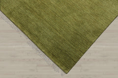 Multi Size Green Color Hand Knotted Wool Modern Oriental Rug