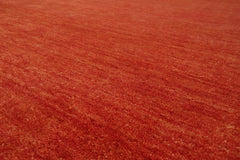 Multi Size Burnt Orange Color Hand Knotted Wool Modern Oriental Rug