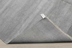 8x10 Gray, White, Color Hand Knotted 100% Wool Modern Oriental Rug