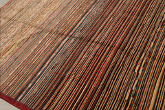 6x9 Rust, Beige, Blue Color Hand Knotted Chobi Peshawar 100% Wool Modern Oriental Rug