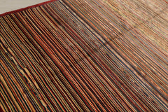 6x9 Rust, Beige, Blue Color Hand Knotted Chobi Peshawar 100% Wool Modern Oriental Rug