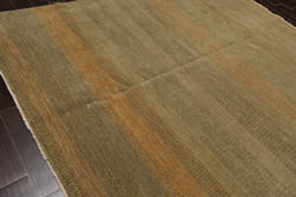 8x10 Moss, Gray, Beige Color Hand Knotted 100% Wool Modern Oriental Rug