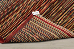 6x9 Rust, Beige, Blue Color Hand Knotted Chobi Peshawar 100% Wool Modern Oriental Rug