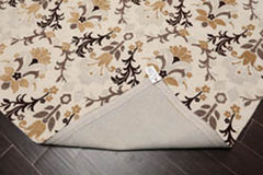 8x10 Beige, Brown, Chocolate Color Hand Knotted Polypropylene Transitional Oriental Rug
