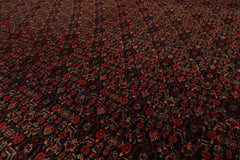 10x14 Black, Orange, Gold Color Hand Knotted 100% Wool Traditional Oriental Rug