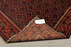 10x14 Black, Orange, Gold Color Hand Knotted 100% Wool Traditional Oriental Rug