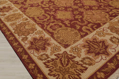 3x5 Rust, Ivory, Gold Color Hand Knotted Soumak 100% Wool Traditional Oriental Rug