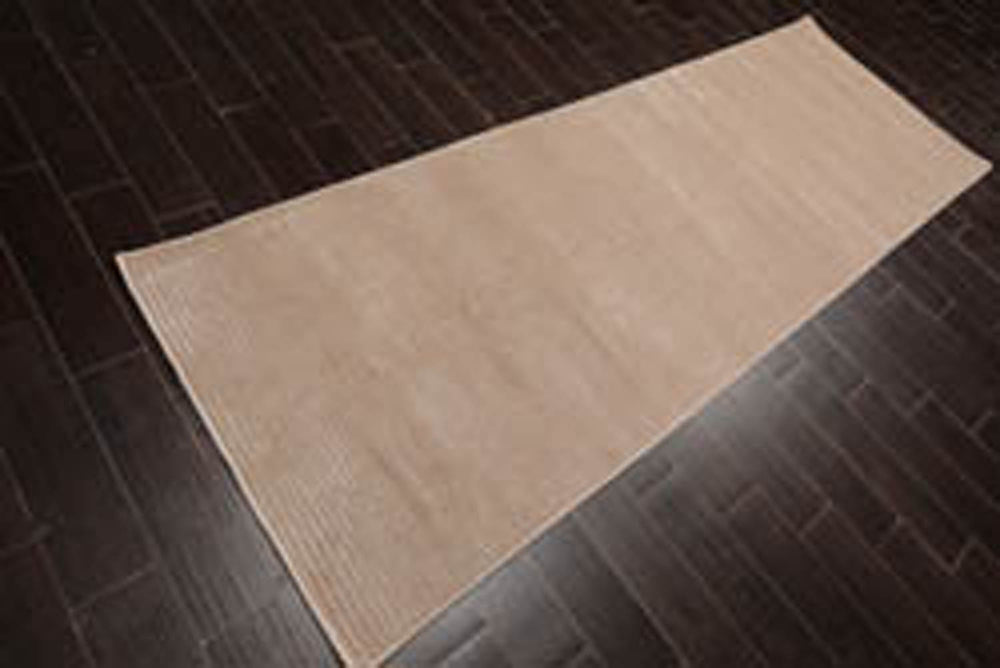 Runner Tone on Tone Beige, , Color Hand Knotted Tibetan 100% Wool Modern Oriental Rug