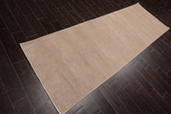 Runner Tone on Tone Beige, , Color Hand Knotted Tibetan 100% Wool Modern Oriental Rug