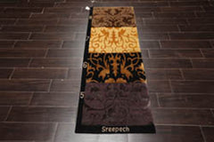 Runner Multicolor, , Color Hand Knotted Wool Modern Oriental Rug