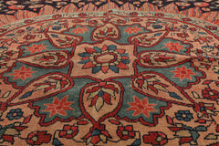 5x7 Midnight Blue, Rose, Aqua Color Hand Knotted 100% Wool Traditional Oriental Rug