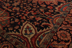 5x7 Midnight Blue, Rose, Aqua Color Hand Knotted 100% Wool Traditional Oriental Rug