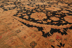 12x18 Charcoal, Sage, Gold Color Hand Knotted Chobi Peshawar 100% Wool Traditional Oriental Rug