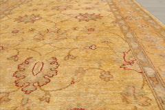 Runner Beige, Gold, Slate Color Hand Knotted Chobi Peshawar 100% Wool Traditional Oriental Rug