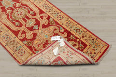 Runner Rust, Beige, Brown Color Hand Knotted Chobi Peshawar 100% Wool Traditional Oriental Rug