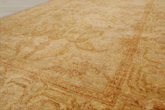 4x6 Light Gold, Brown, Green Color Hand Knotted Chobi Peshawar 100% Wool Traditional Oriental Rug