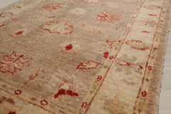 2'6x10 Taupe, Beige, Coral Color Hand Knotted Chobi Peshawar 100% Wool Traditional Oriental Rug