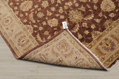 5x8 Brown, Beige, Tan Color Hand Knotted Chobi Peshawar 100% Wool Traditional Oriental Rug