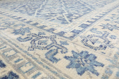 Knotted Rug Blue Gold Hand Knotted Multi Size Wool Oushak Transitional Rugs